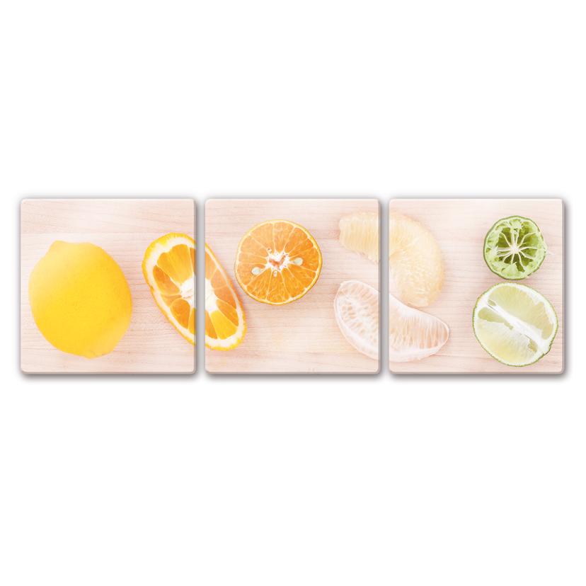 Glasschilderijen Limonade Recept (3-delig)