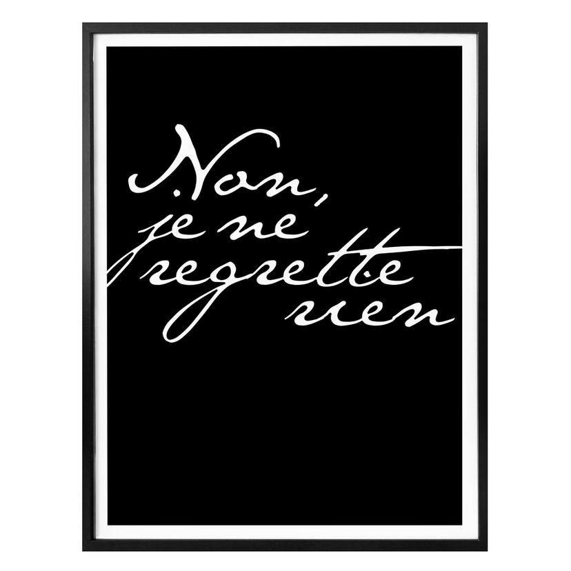 Poster Non je ne regrette rien