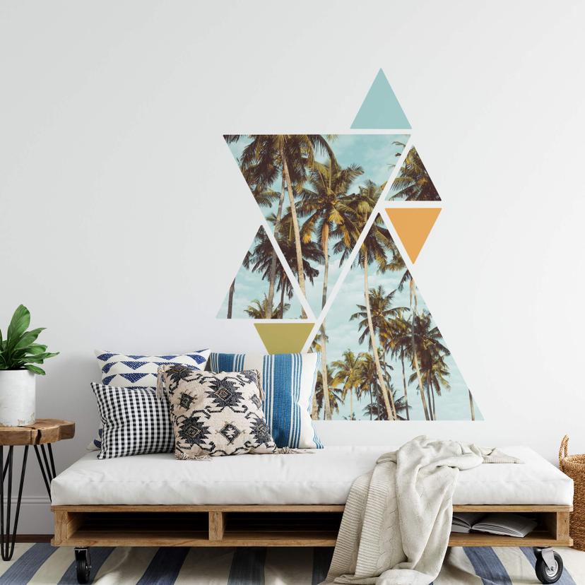Muursticker Palmbomen in Driehoek
