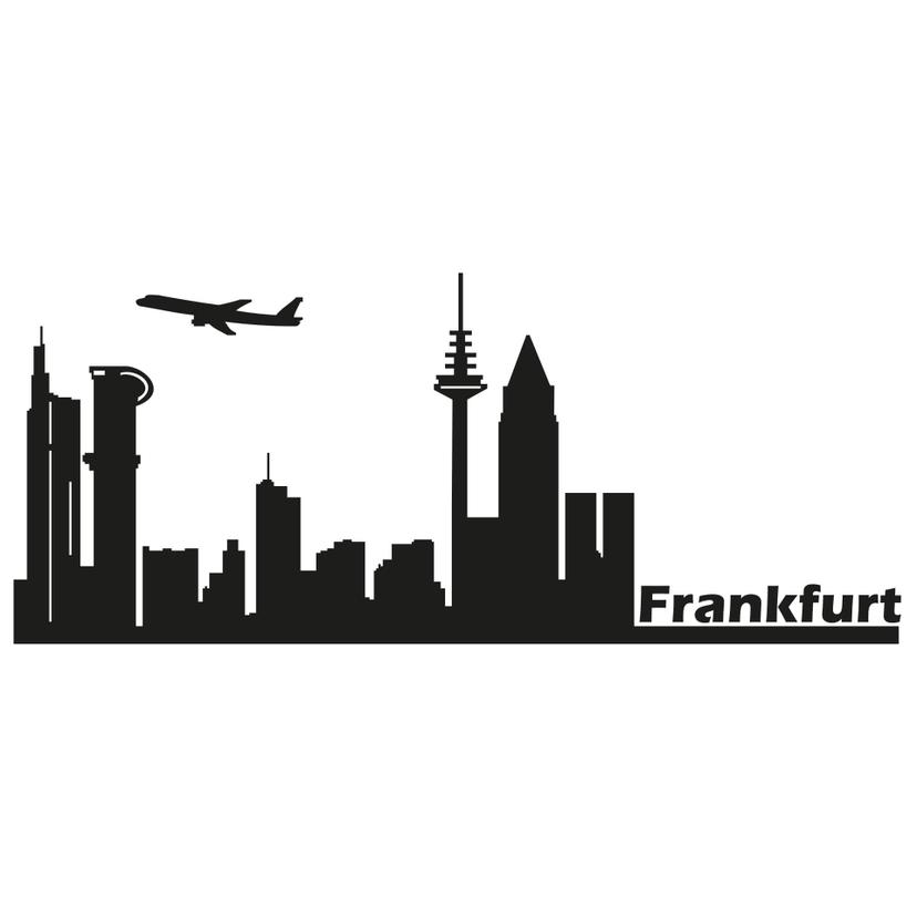 Muursticker Frankfurt Skyline 1
