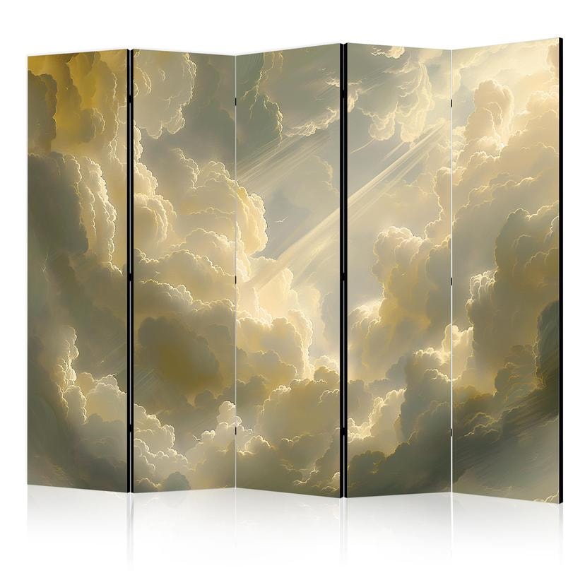 Paravent, Raumteiler freistehend, Trennwand - Enchanting Play of Colors Against the Clouds, 5-teilig