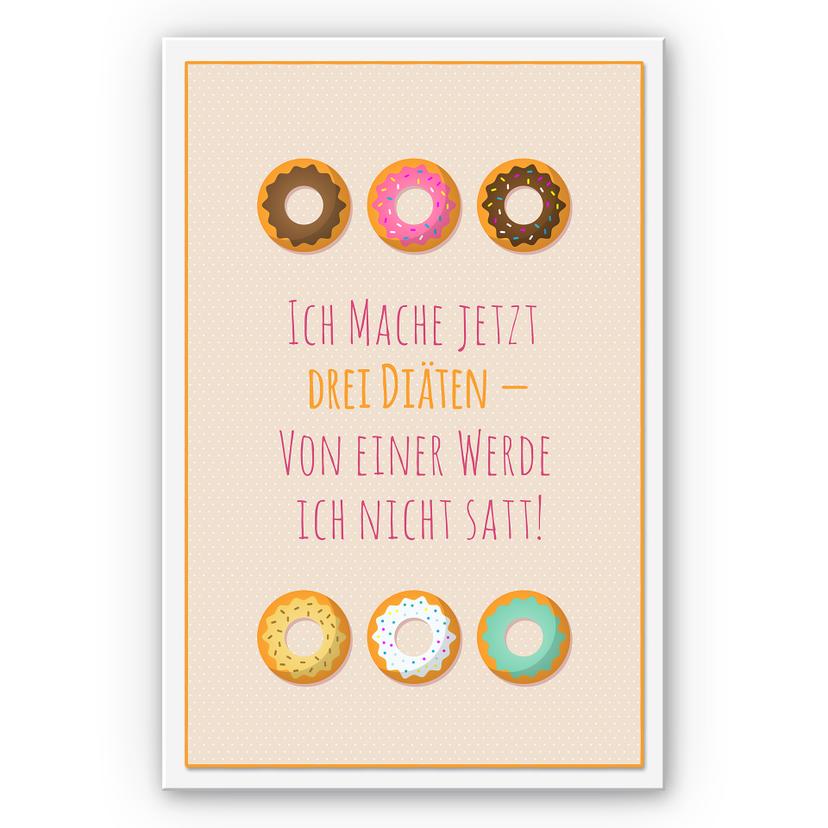 Wandbild Ich mache jetzt drei Diäten...