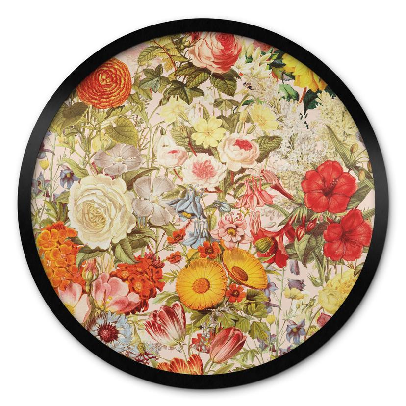 Póster Collage de flores de colores - Frida Floral Studio - Redondo