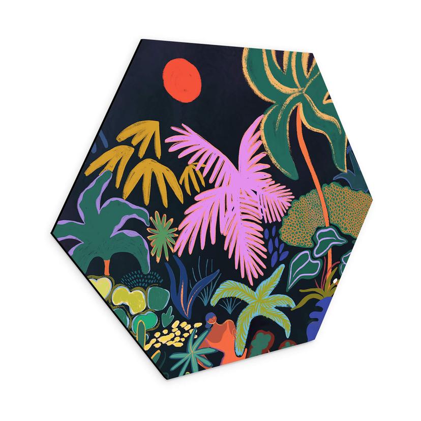 Hexagon Dibond Arty Guava - Exotic Jungle