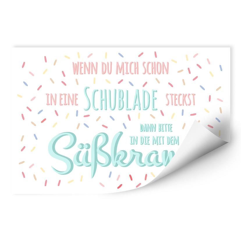 Wallprint W - Schublade mit Süßkram