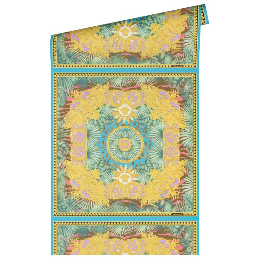 Versace jungle carta da parati colorata in tessuto non tessuto carta da parati design natura soggior