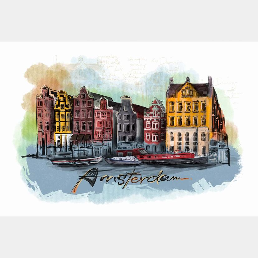 Fotomurale Love your City - Amsterdam