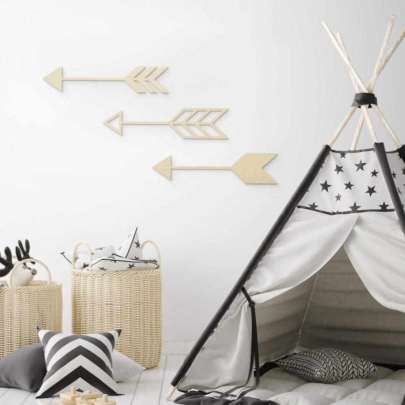 Décoration en bois -  Flèches (3 pièces) - Placage de peuplier