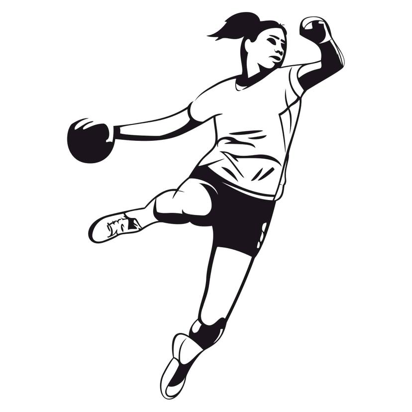 Sticker mural - Joueuse de handball