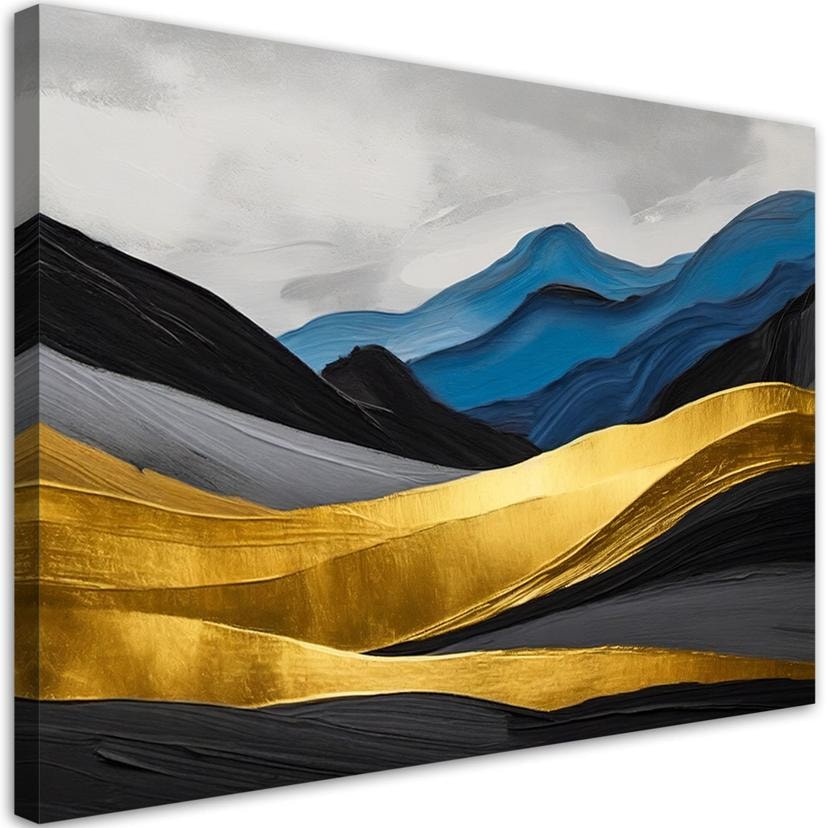 Leinwandbild Berge abstrakt gold glamour