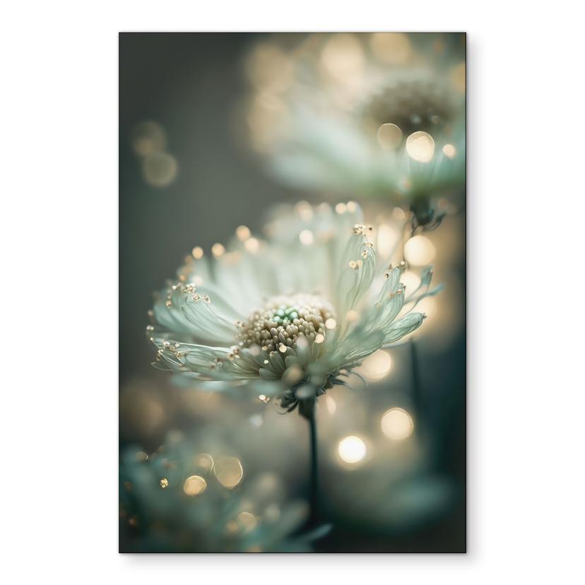 Billede Delikat glitrende blomster - Treechild – print på aluminium (Alu-Dibond)