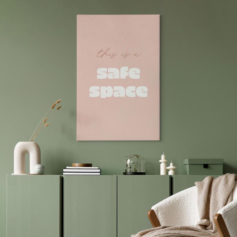 Stampa su tela This is a safe space
