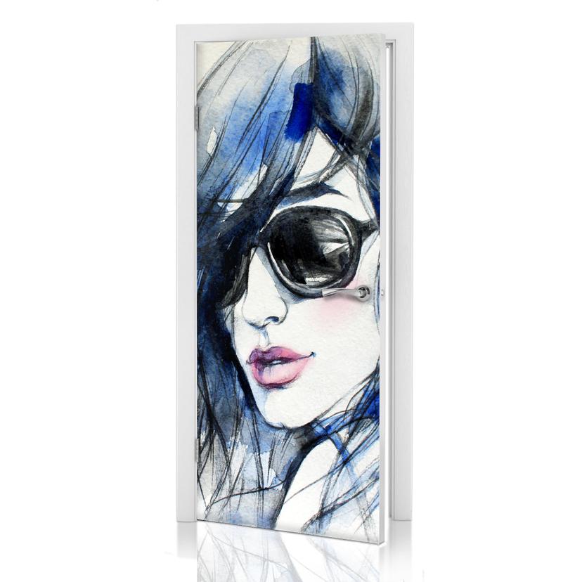 Diseño de puerta Llevo mis gafas de sol 91x200 cm
