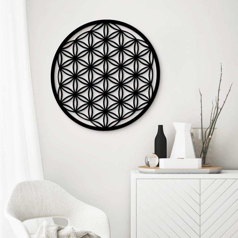 Decoración acrílica flor de la vida