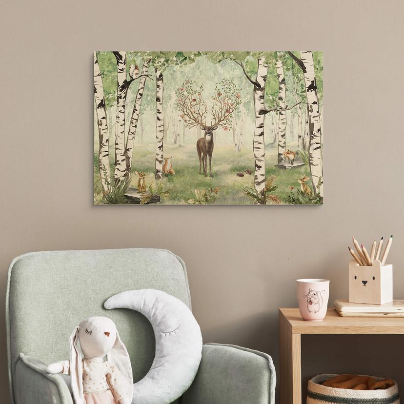 Stampa su legno di Kikki Belle - Cervi in estate