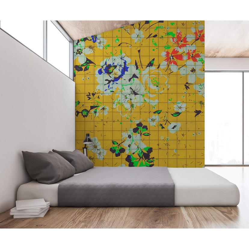 Livingwalls papier peint photo Walls by Patel 2 flower plaid 1