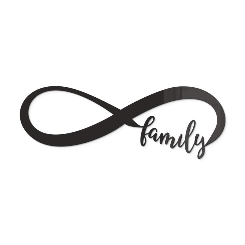 Lettre décorative en verre acrylique -Family infini