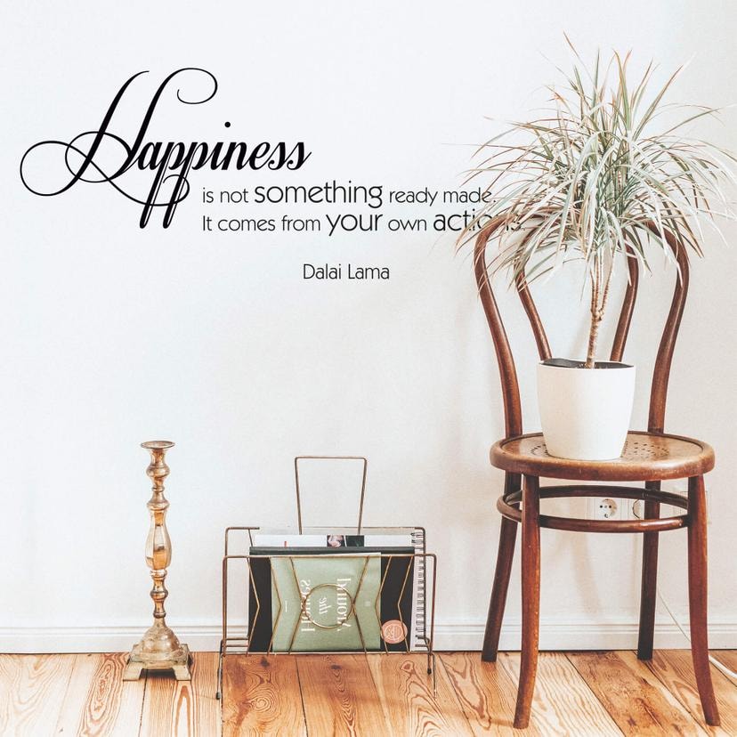 Sticker mural - Happiness is not something ready made...