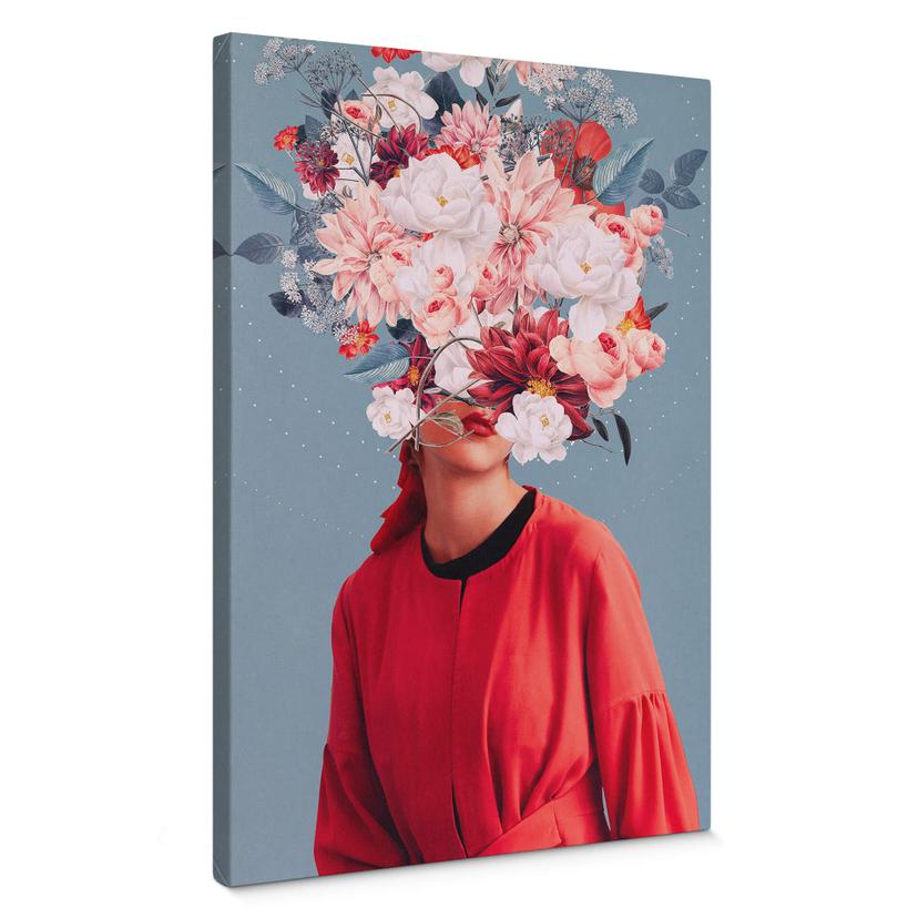 Tableau sur toile Moth - Flower Lady