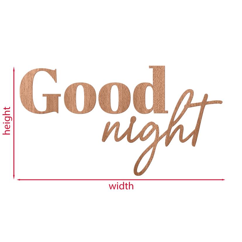 Houten Wanddecoratie Mahoniefineer Good Night