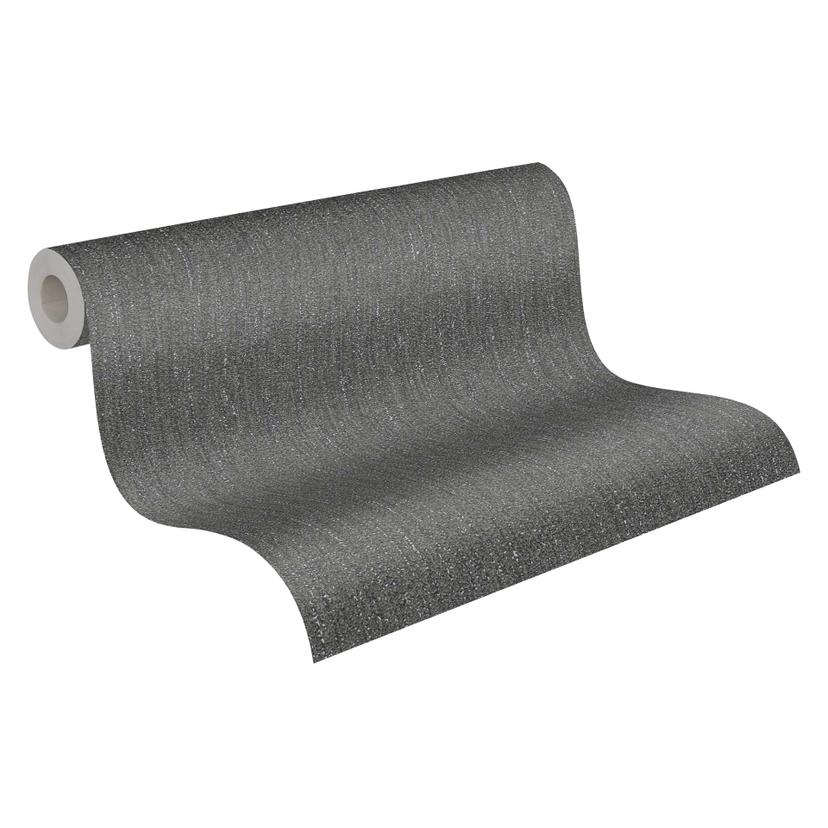 Papel pintado texturado negro gris - papel pintado no tejido A.S. Création