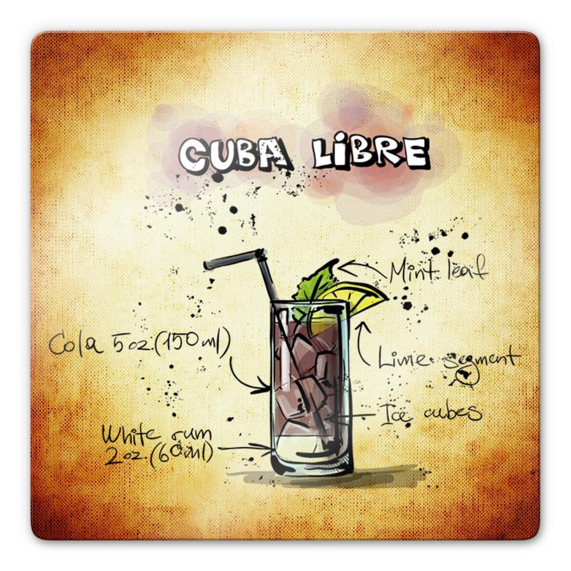 Tableau en verre - Cuba Libre - Recette