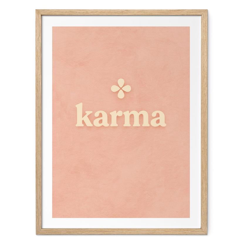 Spirituel karma plakat i pink - Treechild