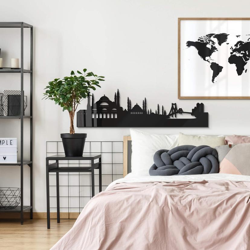 Decoración acrílica skyline Estambul