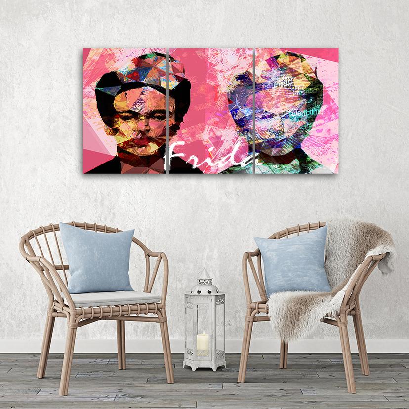 Stampa su tela in 3 parti, Frida Kahlo