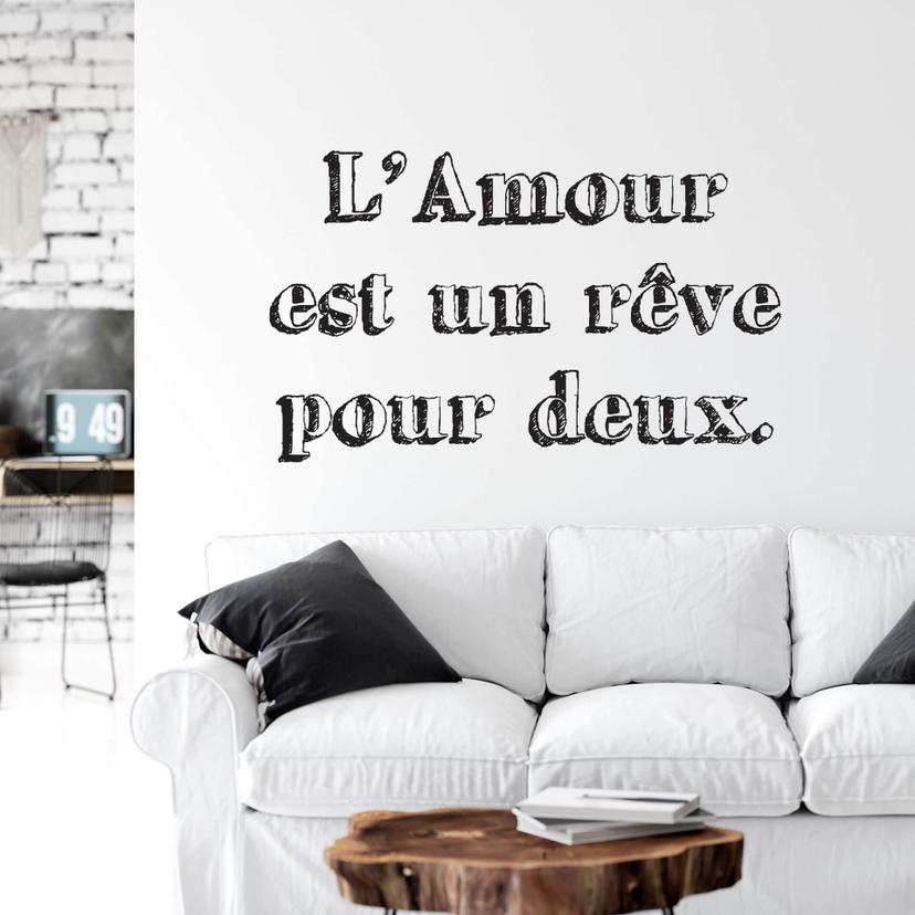 Sticker mural L'amour est un rêve pour deux