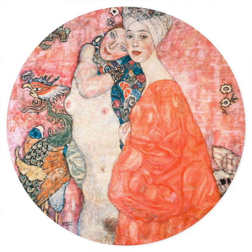 Wallsticker Klimt - Flickvännerna - Rund