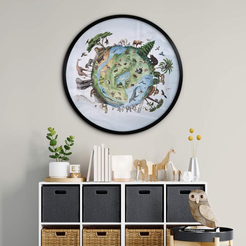 Poster Kikki Belle - Djurens värld - Rund