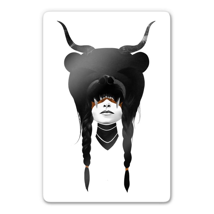Tableau sur verre Ireland - Bear Warrior