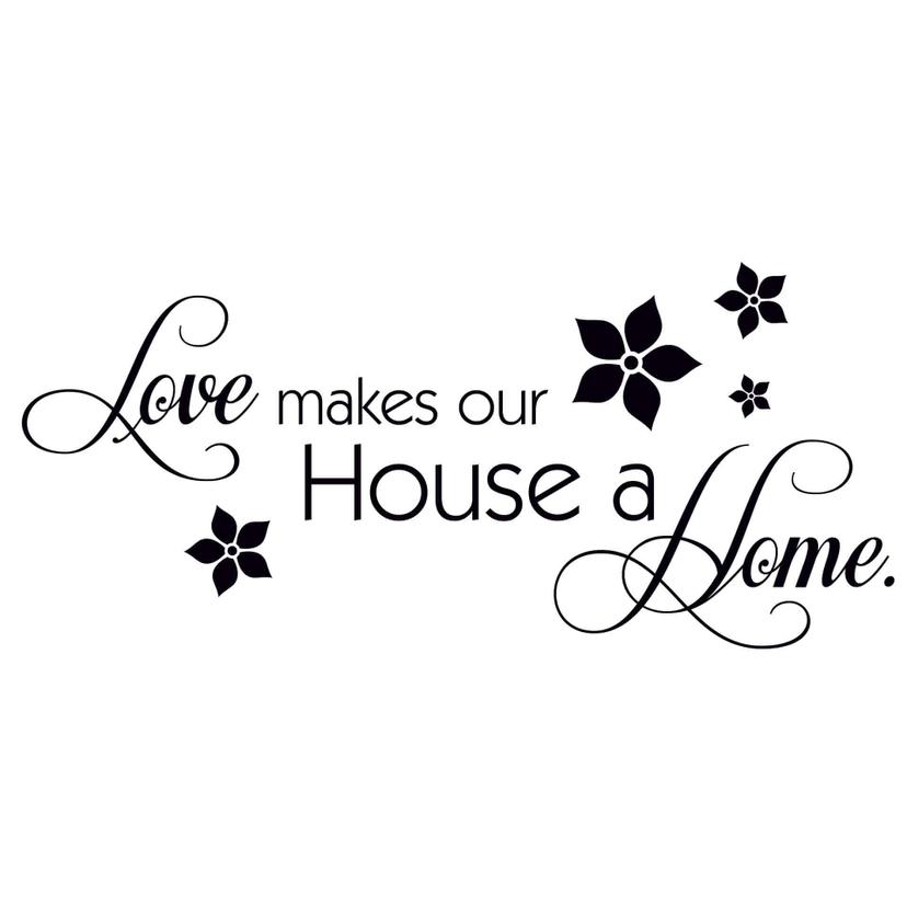 Adesivo murale - Love makes our House a Home