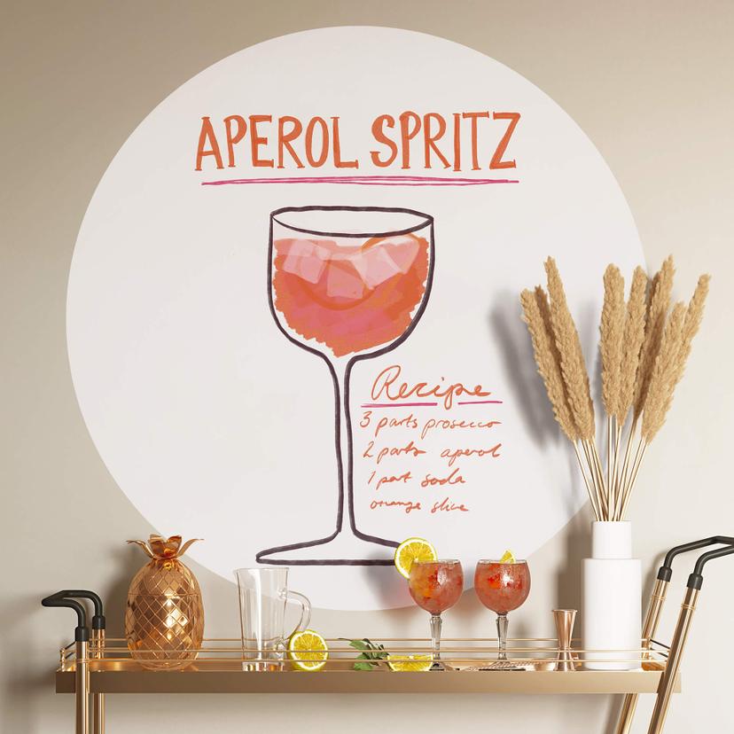 Wallsticker køkken - Fritsch - Aperol Spritz - Rund