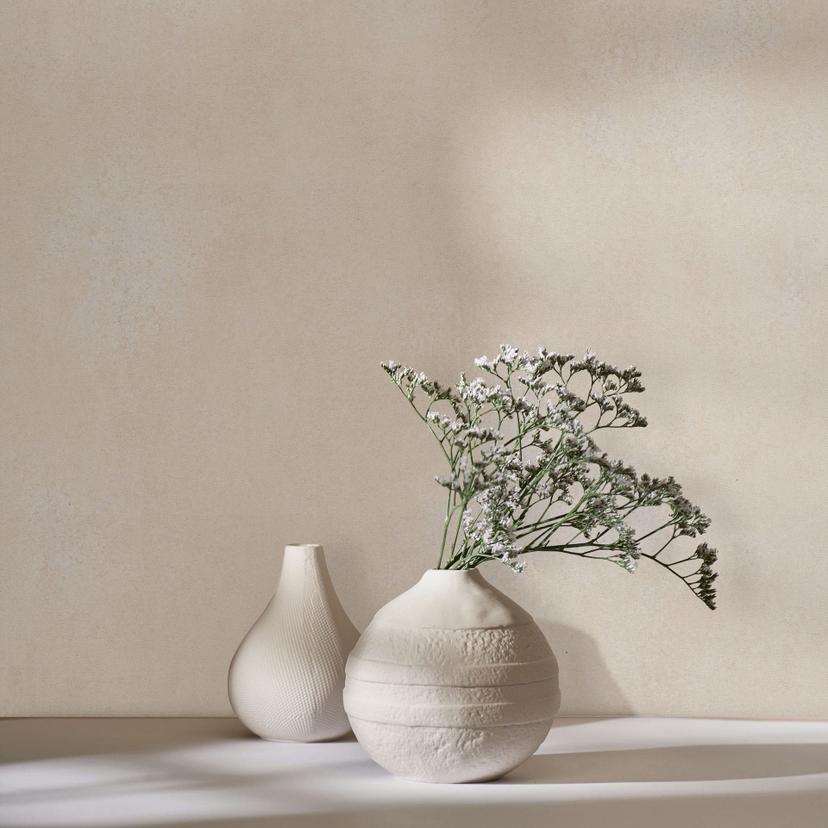 Ikke-vævet tapet i beige betonlook brugt look plain