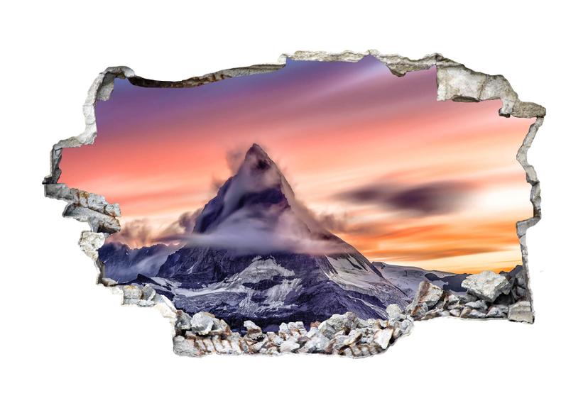 3D Muursticker Top of the Mountains