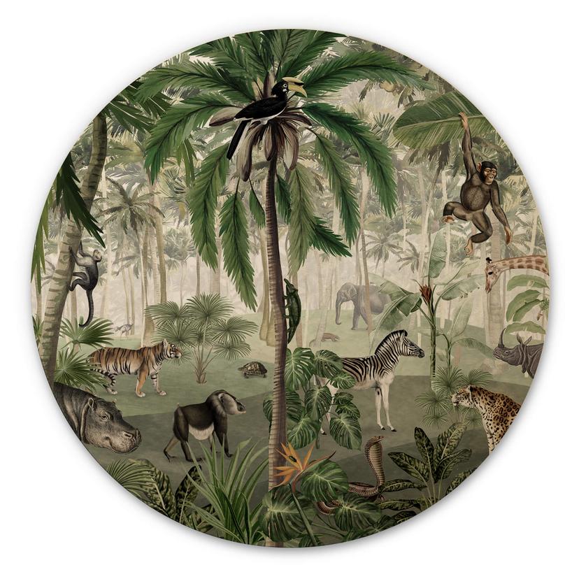 Kikki Belle Billede af træ - Jungle søgebillede - Rund