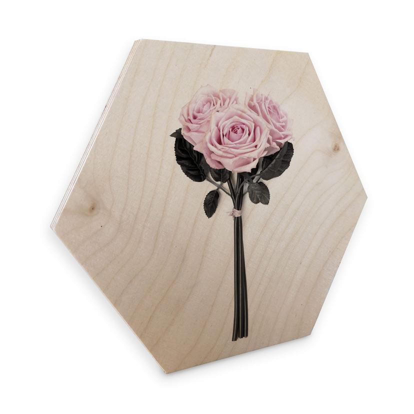 Hexagon Hout Kubistika - Beautiful Roses