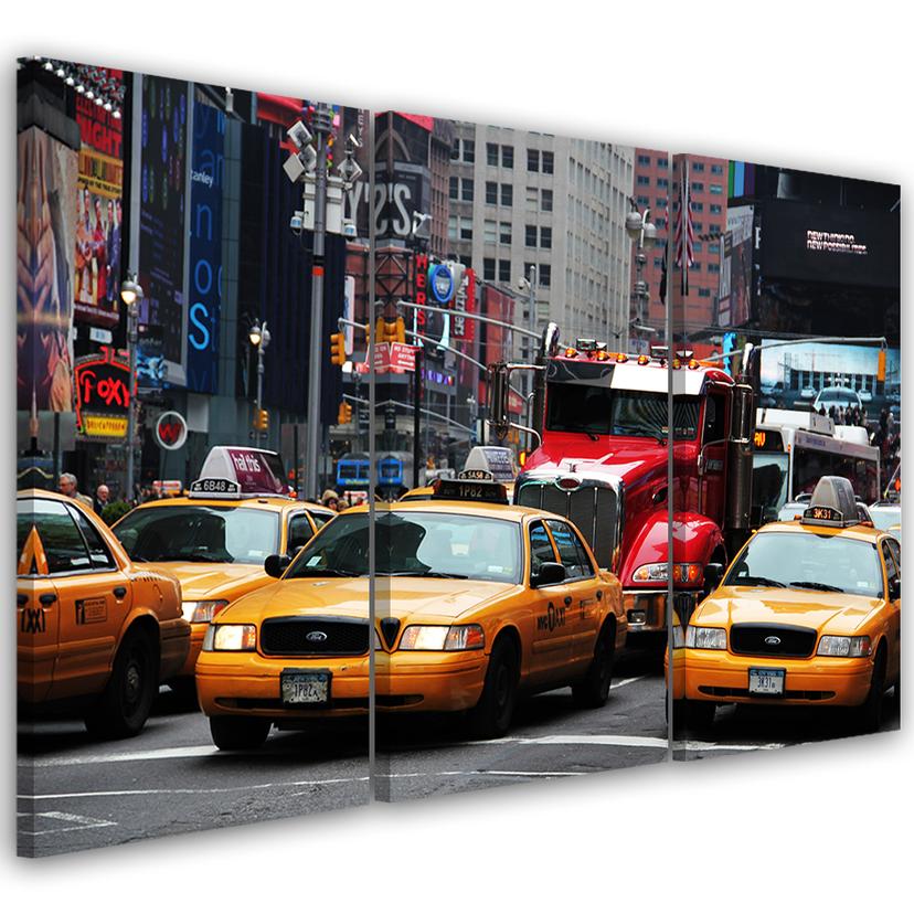 Impression sur toile en 3 parties, Taxi Times Square New York