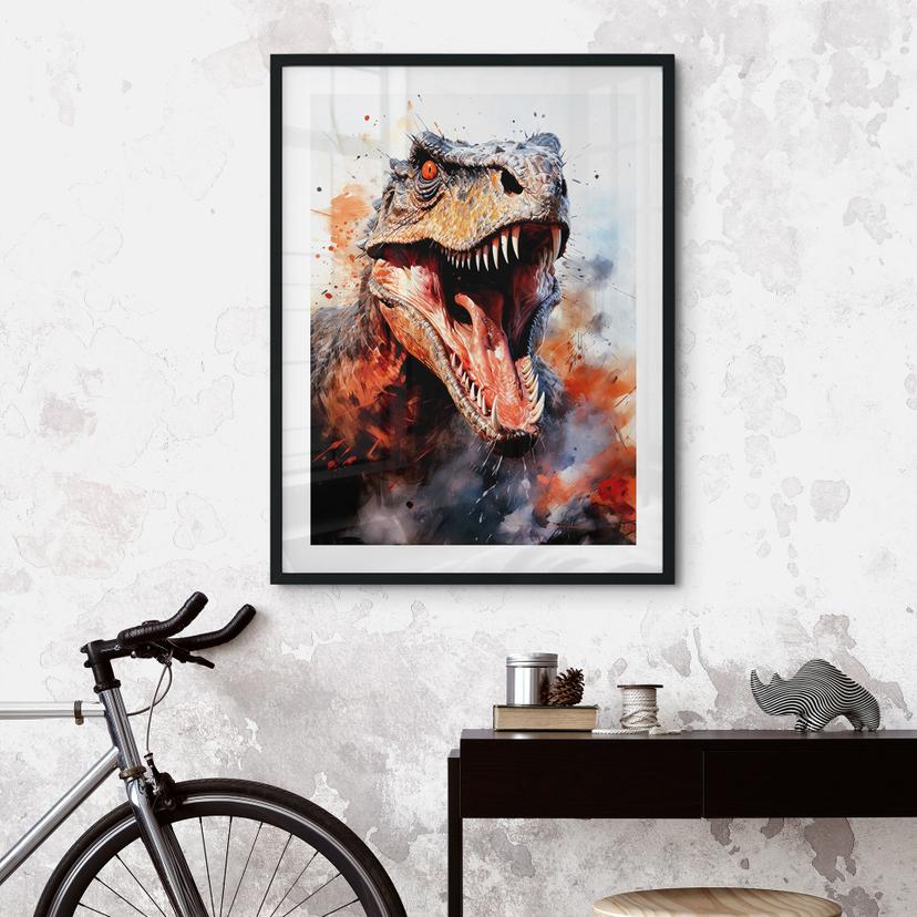 Poster del dinosauro T-Rex: il volto selvaggio della preistoria - Jaszke