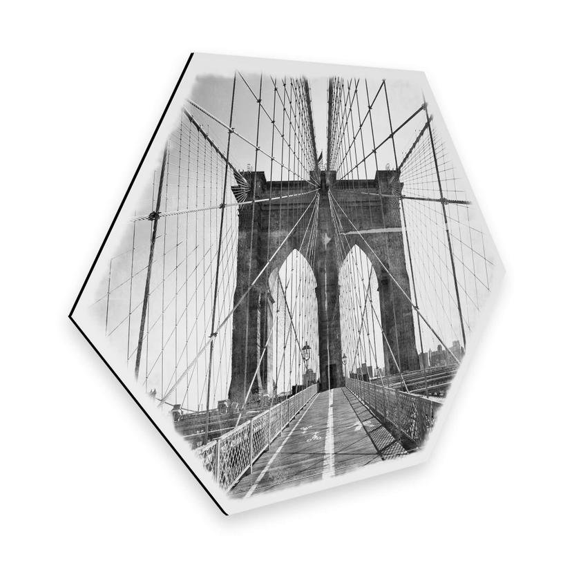 Hexagon alu-dibond - Brooklyn Bridge