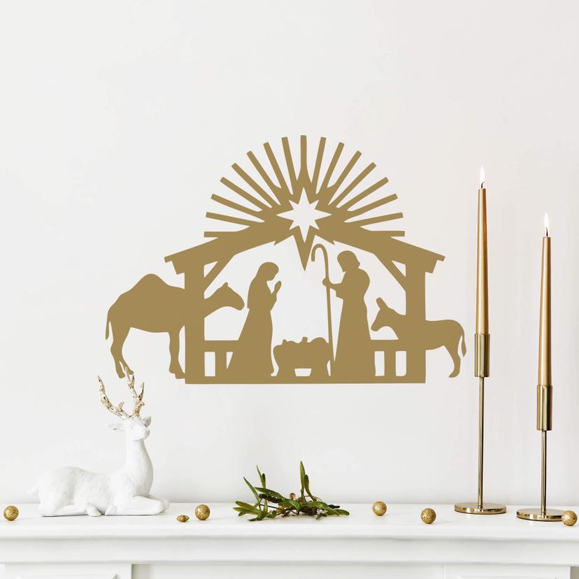Wandtattoo Weihnachten - Krippe Heilige Familie