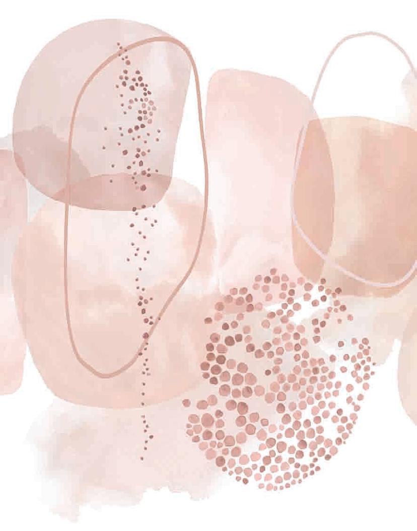 Fototapet Abstrakte akvarelformer i beige og rosé 3,4 x 2,65 m