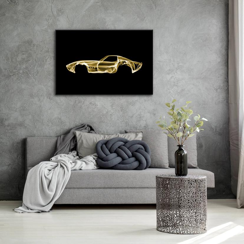 Stampa su tela Mielu - Yellow car