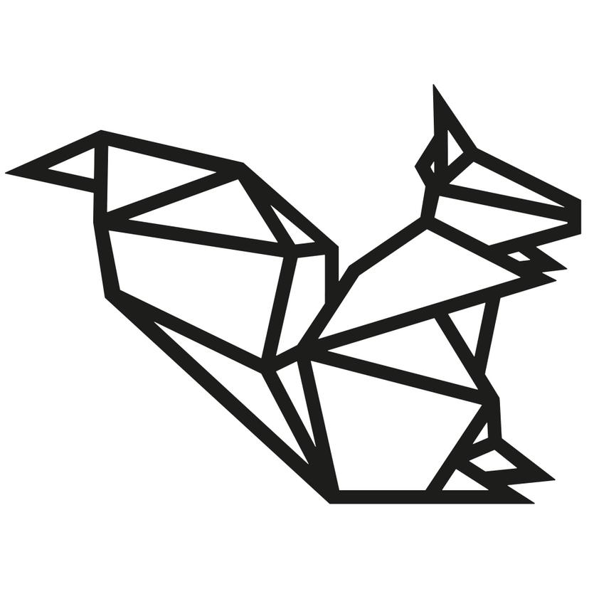 Adesivo origami - Scoiattolo