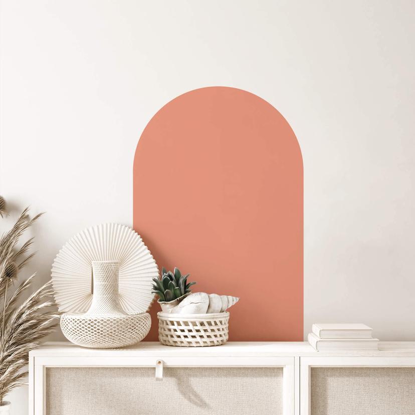 Wall Sticker Rund bue bred - koral