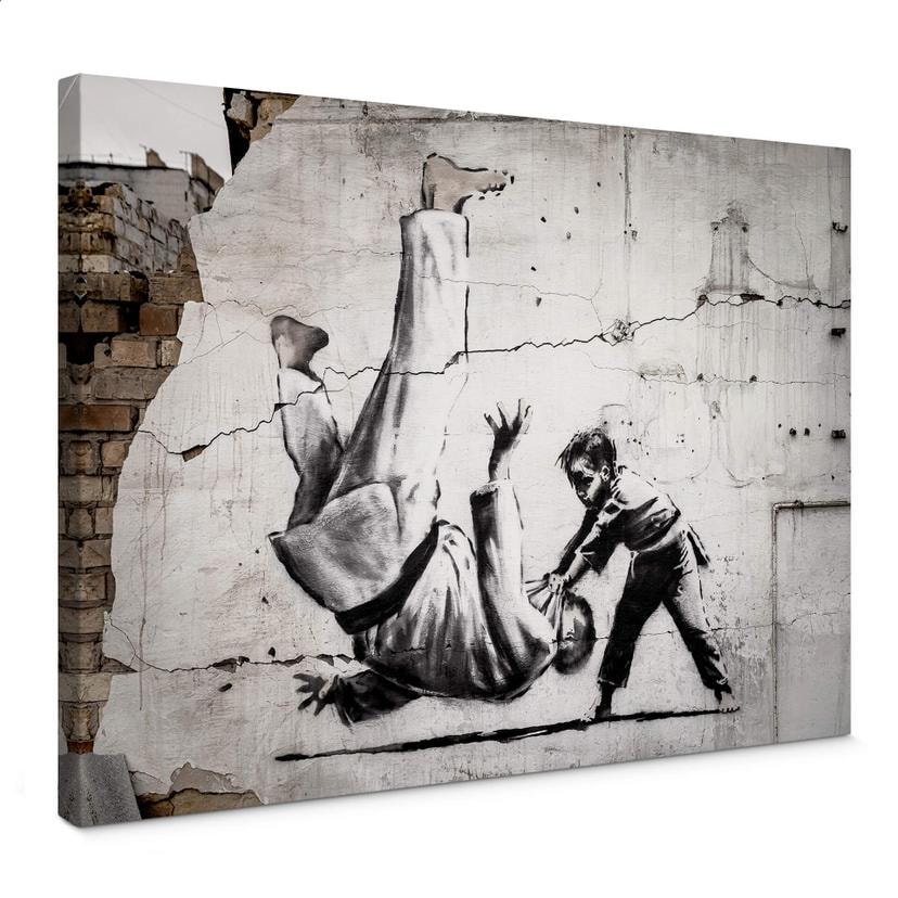 Lienzo Banksy en Ucrania - Un pequeño judoka