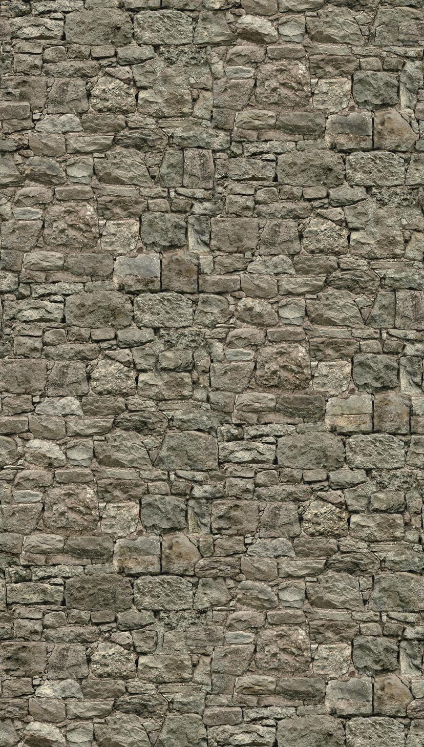 Carta da parati muro di pietra grigio beige - Carta da parati in tessuto non tessuto industriale Liv