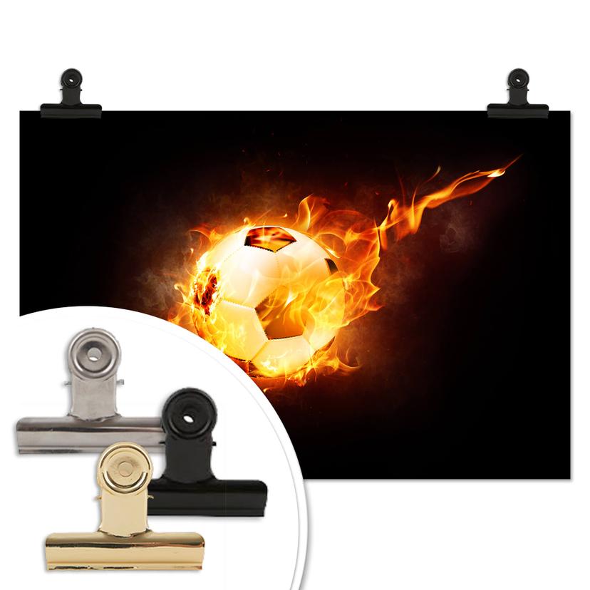 Poster - Pallone da calcio in fiamme